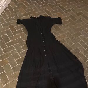 LoveShackFancy Black Long Sleeve Dress
